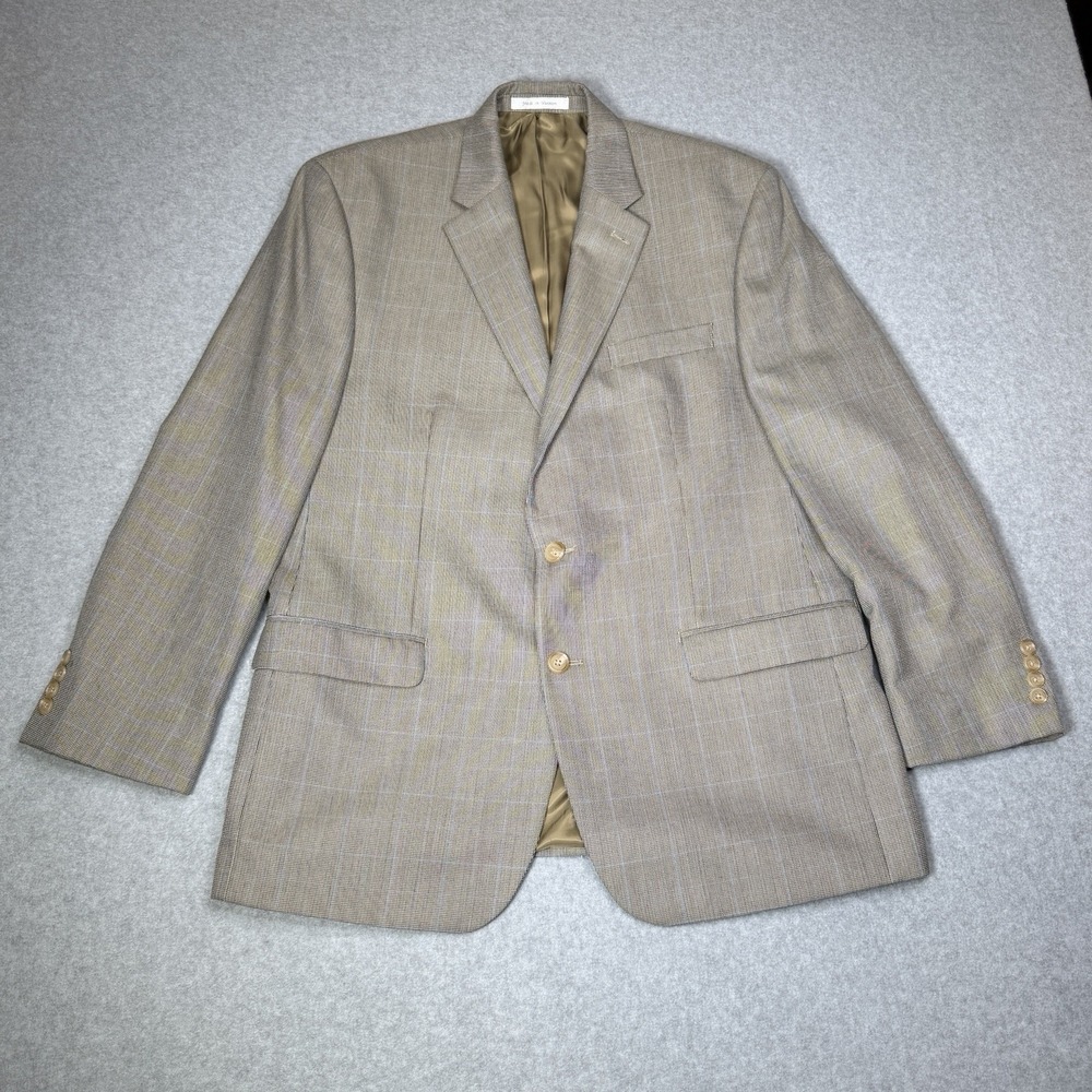 Lauren Ralph Lauren Sport Coat Blazer Men's 44 R Polyester Rayon Windowpane